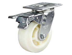 4series swivel polyofin caster with metal total brake